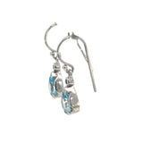 Pear Shaped Blue Topaz Drop Earrings