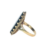 Vintage Black Onyx Mourning Ring