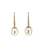 Autore South Sea Pearl Diamond Drop Earrings