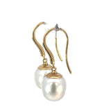 Autore South Sea Pearl Diamond Drop Earrings