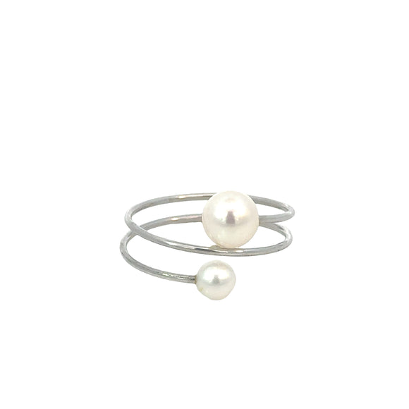 Coil Freshwater Pearl Ring