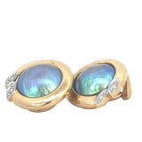 Tahitian Pearl Diamond Clip on Earrings