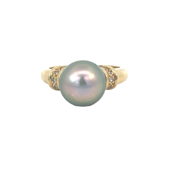 Tahitian Pearl Diamond Ring