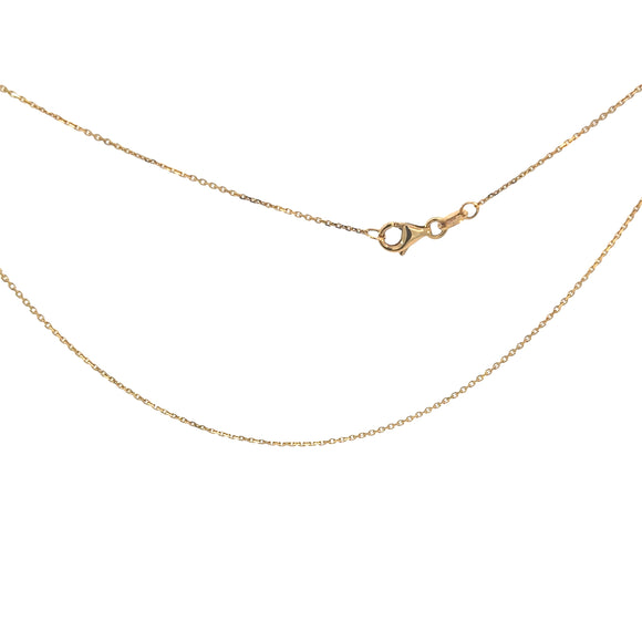 18ct Yellow Gold Trace Chain - 45cm