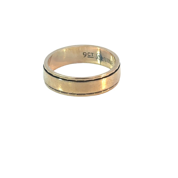 Gold Wedder Ring in 9ct Yellow Gold