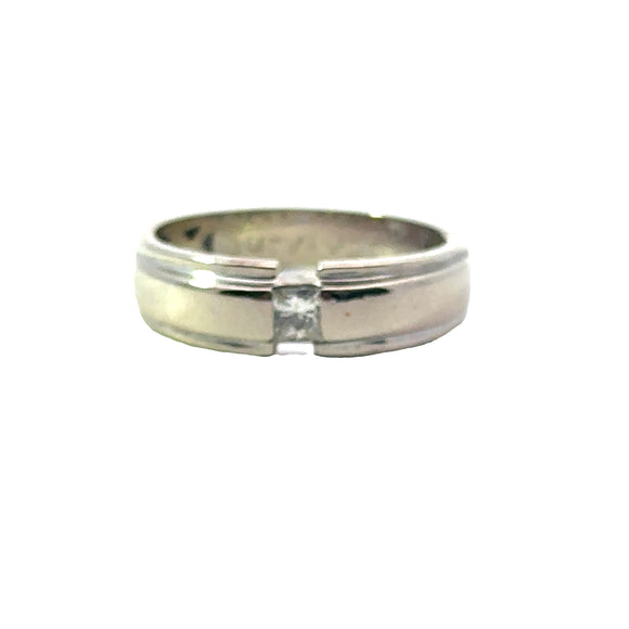Diamond Gold Band in 18ct White Gold