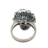 Vintage Sapphire Diamond Cocktail Ring