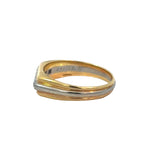 Diamond Bar Ring in 18ct White and Yellow Gold