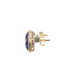 Amethyst Stud Earrings in 9ct Yellow Gold