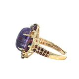 Citrine Diamond Cocktail Ring in 9ct Yellow Gold