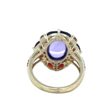 Citrine Diamond Cocktail Ring in 9ct Yellow Gold