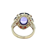 Amethyst Citrine Garnet Cocktail Ring