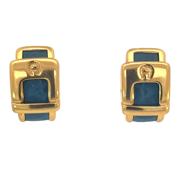 Etienne Aigner Logo Earrings