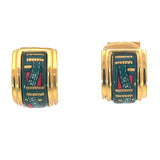 Hermes Cloisonne Ribbon Earrings