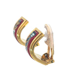 Hermes Cloisonne Column Earrings