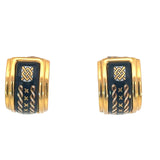 Hermes Cloisonne Black Earrings