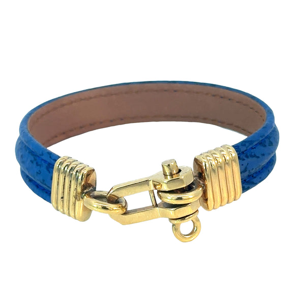 Leather Bracelet Blue