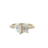 Emerald Cut Pear Lab Grown Diamond Ring