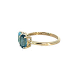 Blue and Topaz Ring in 9ct Yellow Gold