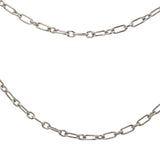 Figaro Paperclip Chain in 9ct White Gold