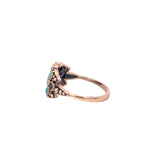 Rose Gold Amethyst Opal Cluster Ring