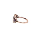 Rose Gold Amethyst Pink Tourmaline Cluster Ring