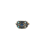 Sapphire Opal Cluster Ring