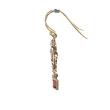 Garnet Filigree Drop Earrings
