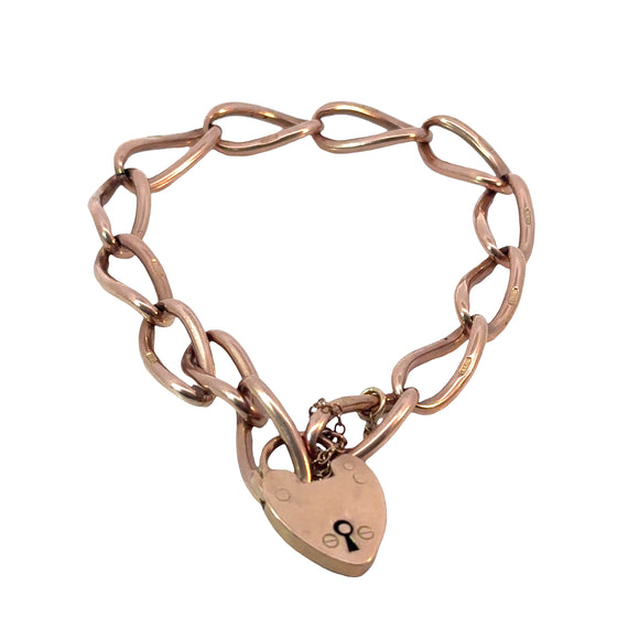 Rose Gold Locket Bracelet 9ct