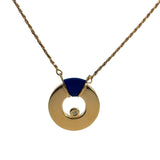 Diamond Lapis Lazuli 18ct Gold Necklace
