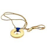 Diamond Lapis Lazuli 18ct Gold Necklace
