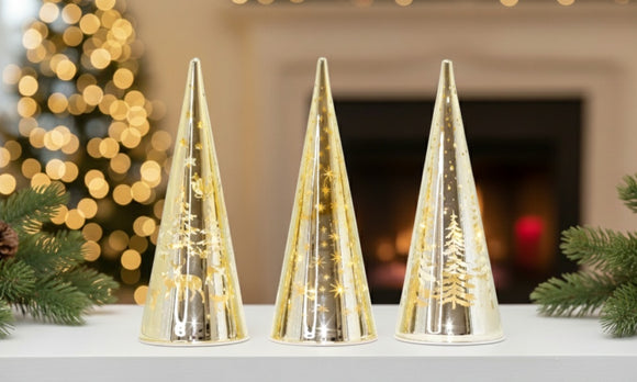 Etched Tree - LED Lights 30cm