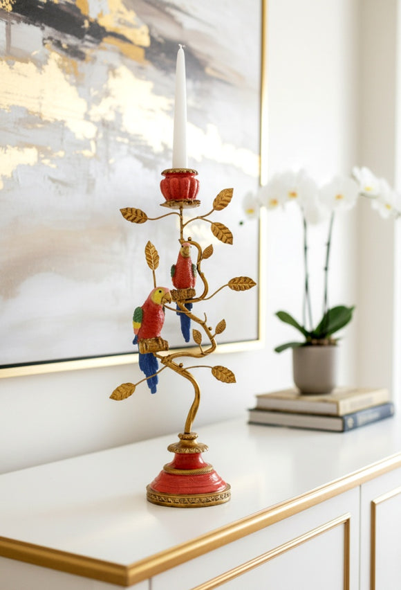 Candle Holder - Parrot