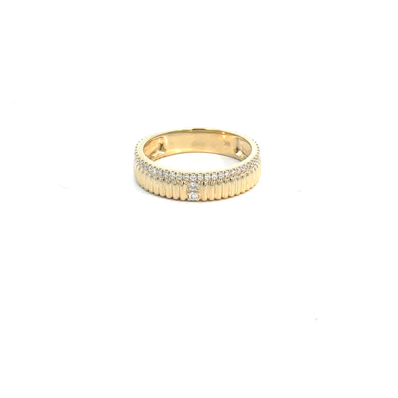 Diamond Gold Patterned Band