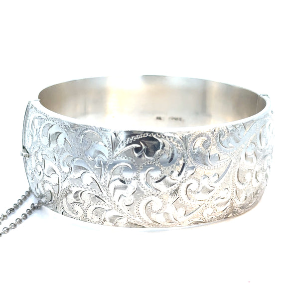 Sterling Silver Snap Bangle