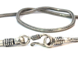 Rounded Snake Chain in Stirling Silver
