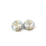 Stirling Silver Two Toned Clip on Earrings