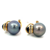Tahitian Onyx Clip On Earrings
