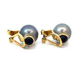 Tahitian Onyx Clip On Earrings