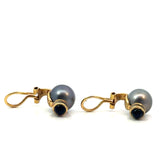Tahitian Onyx Clip On Earrings