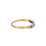 Vintage Sapphire and Diamond Band in Gold and Platinum