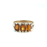 Citrine Diamond Ring 9ct