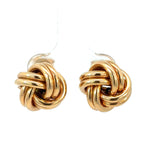 Large Knot Stud Earrings in 9ct Yellow Gold