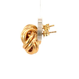 Large Knot Stud Earrings in 9ct Yellow Gold