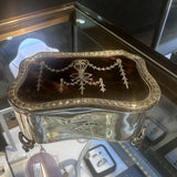 Antique Tortoiseshell Sterling Silver Trinket Box