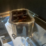 Antique Tortoiseshell Sterling Silver Trinket Box