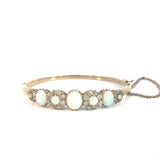 Antique Opal Diamond Bangle