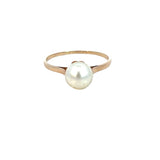 Simulated Pearl Ring in 9ct Yellow Gold
