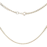Unisex Flat Curb Link Sterling Silver Chain 60cm