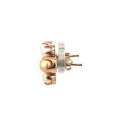 Vintage Pearl Cluster Earrings in Gold